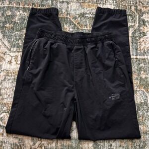 The North Face Womens Black Lightweight Jogger Pants Elastic Waist Zip Pockets S